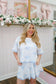 Jennifer Toile Lace Trim Skort Set - Blue