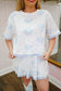 Jennifer Toile Lace Trim Skort Set - Blue