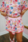 Josie Jam Print Ruffle Skort Set - Strawberry