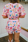 Josie Jam Print Ruffle Skort Set - Strawberry