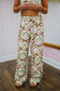 Miranda Palm Printed Tank & Pants Set - Brown/Green