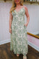Summer Floral Maxi Dress - Sage Green