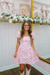Kenna Polka Dot Flare Dress - Pink