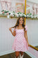 Kenna Polka Dot Flare Dress - Pink