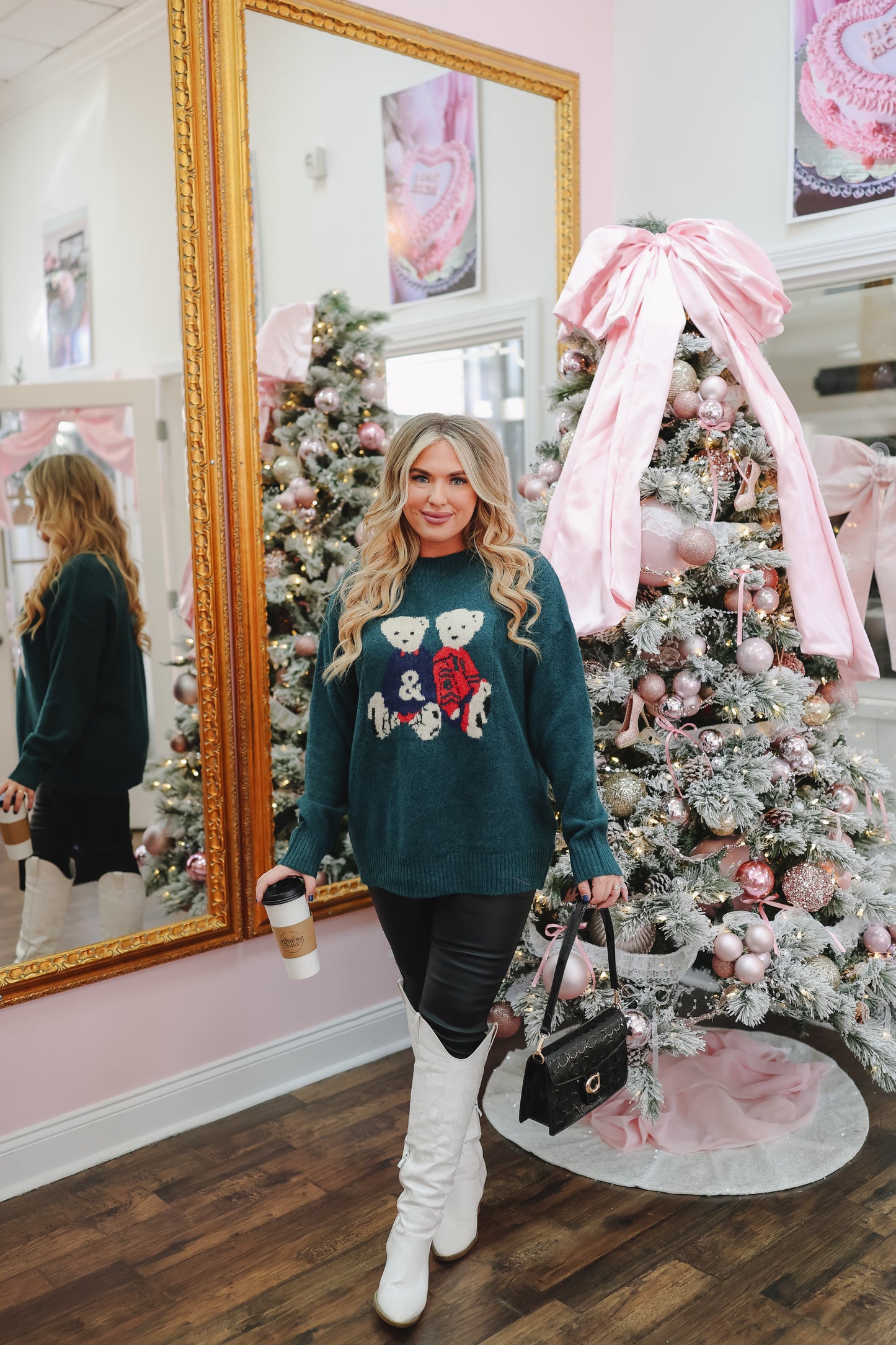 Cozi Bear Sweater - Hunter Green