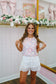 Ella Eyelet Ruffle Shorts - White