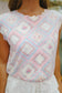 Marsha Floral Knit Cardigan - Pink/Blue
