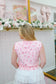 Ainsley Floral Knit Cardigan - Pink