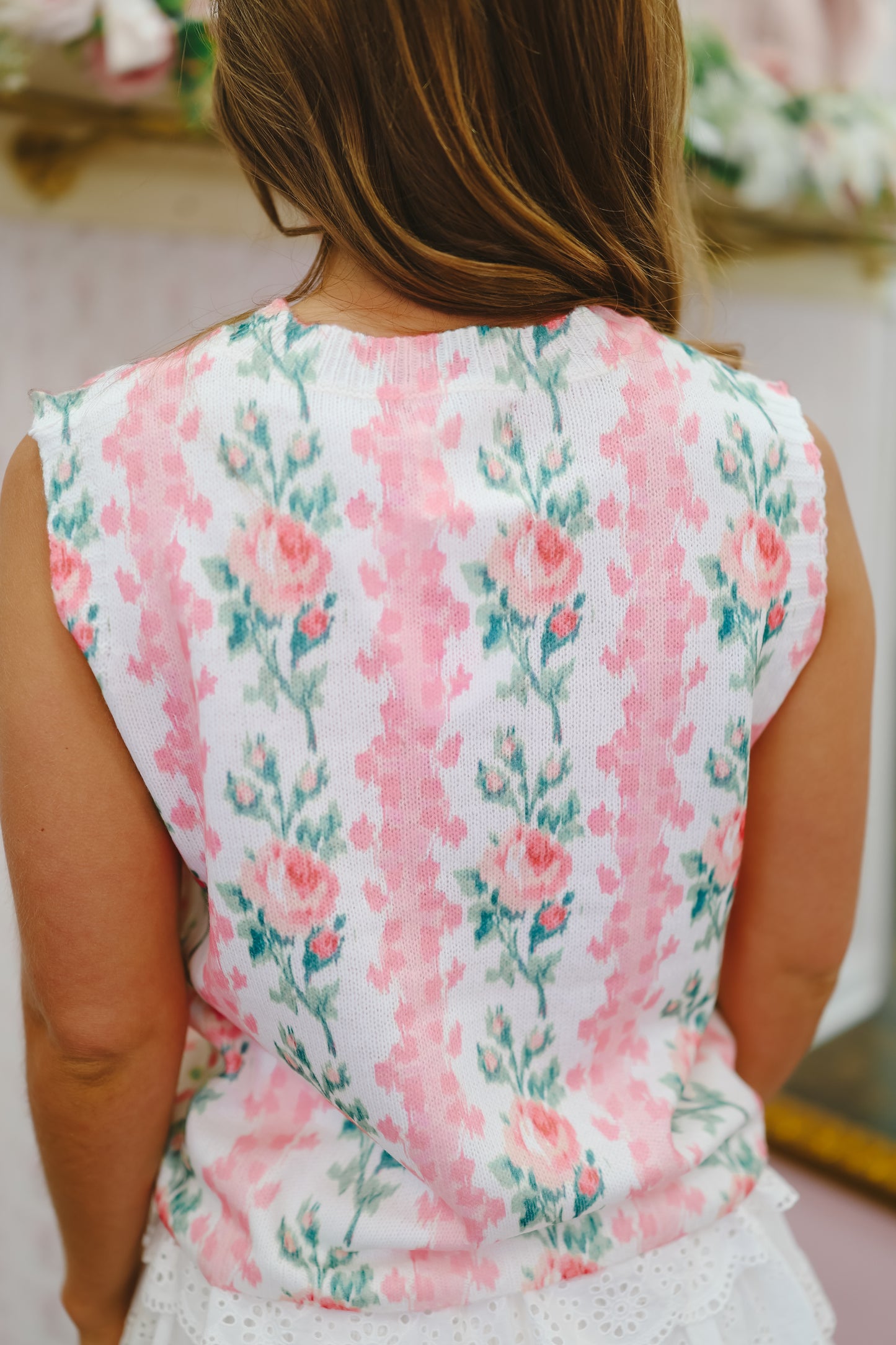 PREORDER: Rosie Floral Knit Top - Pink