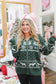 Holiday Cheer Zip-Up Sweater Jacket - Hunter Green