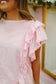 Lillie Lace Ruffle Top - Pink