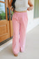 Breezy Stripe Pants - Red