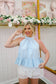 Hannah Halter Peplum Top - Blue