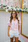 Lyric Ruffle Lace Blouse - Pink