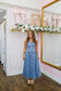Skye Floral Jacquard Denim Vest - Medium Wash