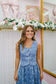Skye Floral Jacquard Denim Vest - Medium Wash