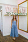 Skye Floral Jacquard Denim Vest - Medium Wash