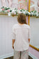 Monica Bow Eyelet Top - Sand