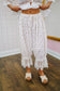 Faith Floral Lace Trim Pants - Ivory