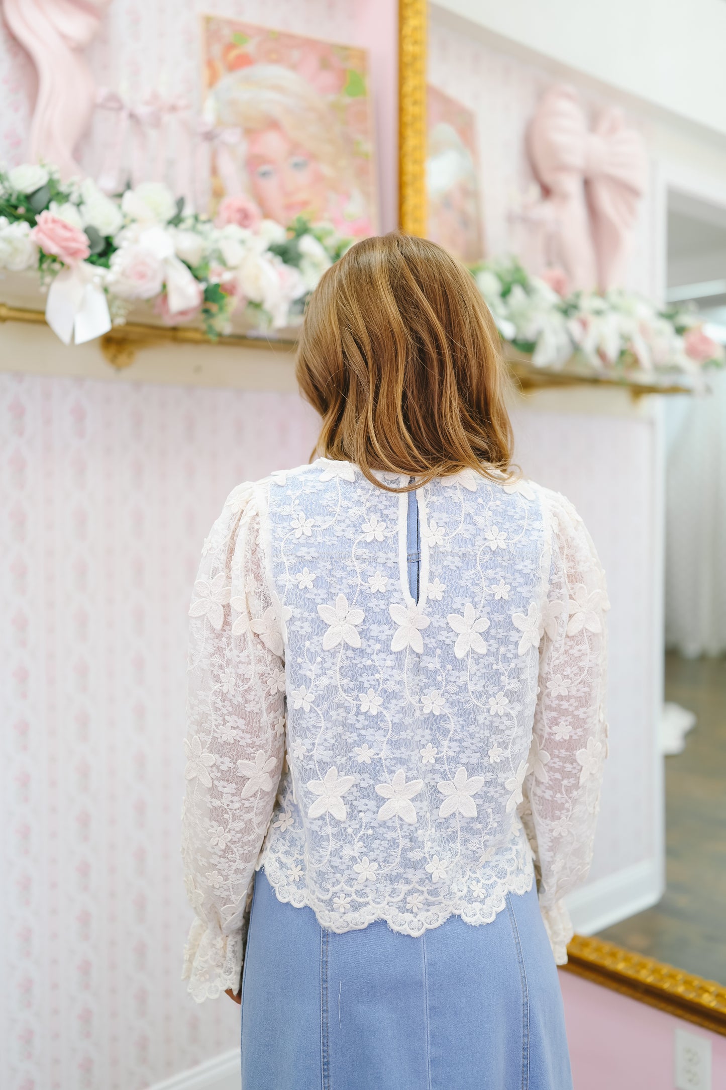 Daisy Garden Lace Top - Ivory