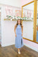 Stella Side Slit Denim Midi Dress - Light Wash