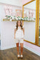 Priscilla Pleated Floral Lace Trim Top - Ivory