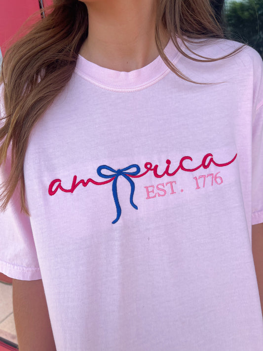 CUSTOM ORDER: 1776 Tee or Sweatshirt- Baby Pink
