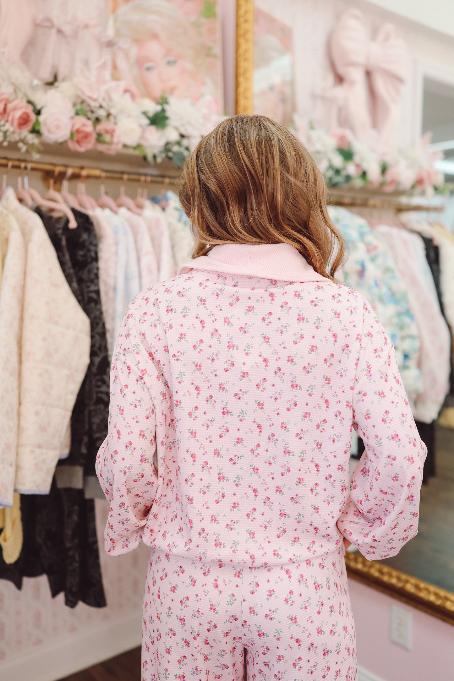 Lollie Ditsy Floral Thermal Set - Pink