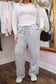 Riley Floral Lounge Pants - Heather Grey