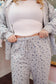 Riley Floral Lounge Pants - Heather Grey