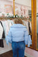 Zena Bow Puffer Jacket - Light Blue