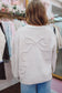 Kenzie Braided Bow Pocket Cardigan - Cream