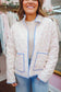 Janie Quilted Floral Jacket - Ivory