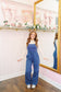 Rainey Adjustable Drawstring Jumpsuit - Denim Blue