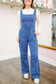 Rainey Adjustable Drawstring Jumpsuit - Denim Blue