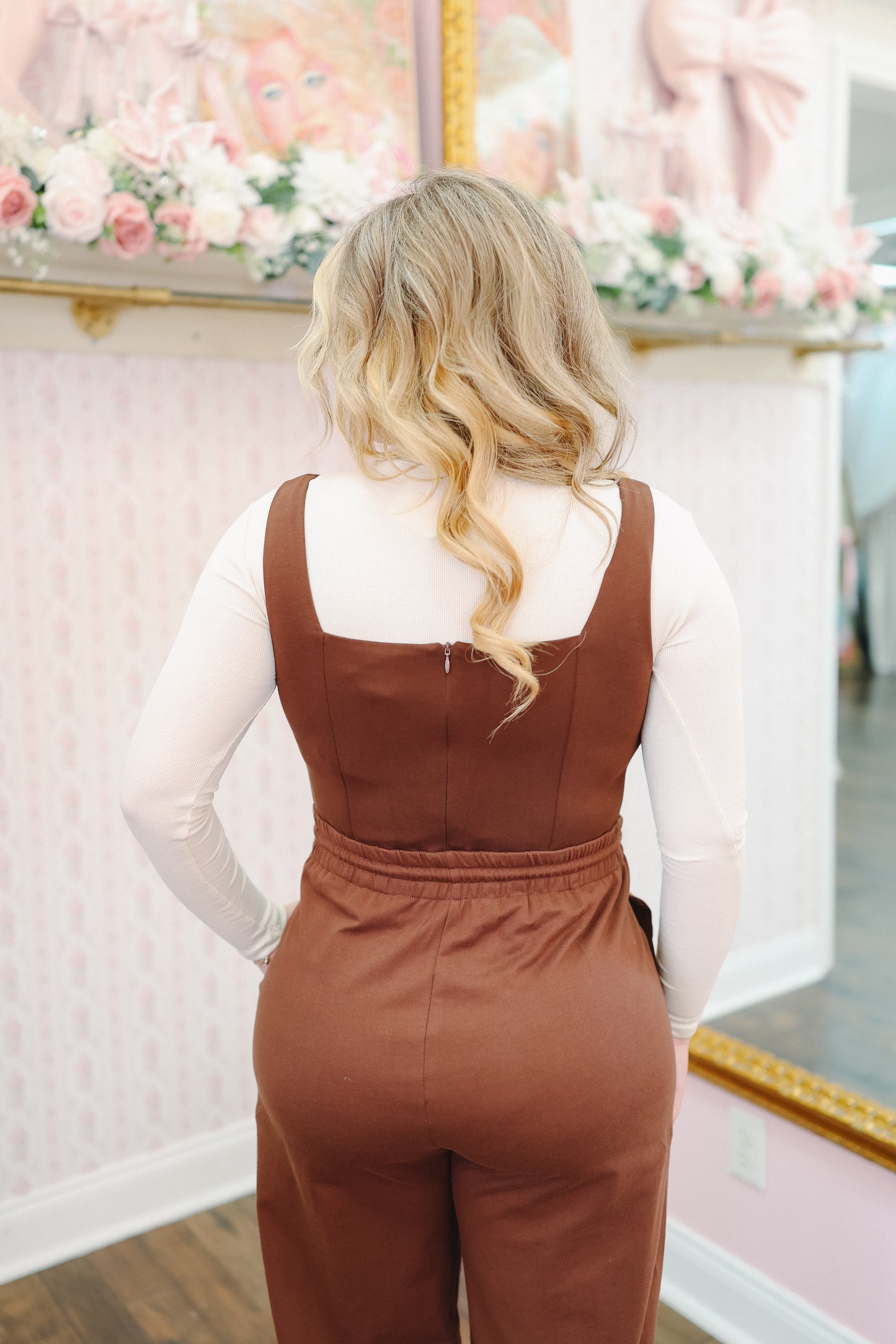 Rainey Adjustable Drawstring Jumpsuit - Dark Espresso