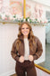 Norrah Fleece Cropped Jacket - Chocolate