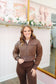 Norrah Fleece Cropped Jacket - Chocolate