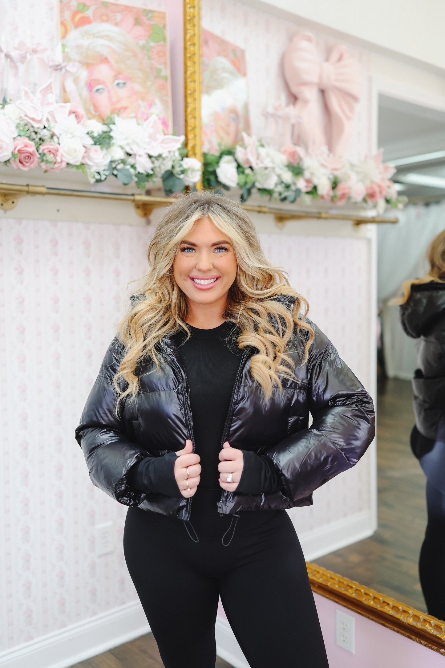 Cierra Hooded Puffer Jacket - Black