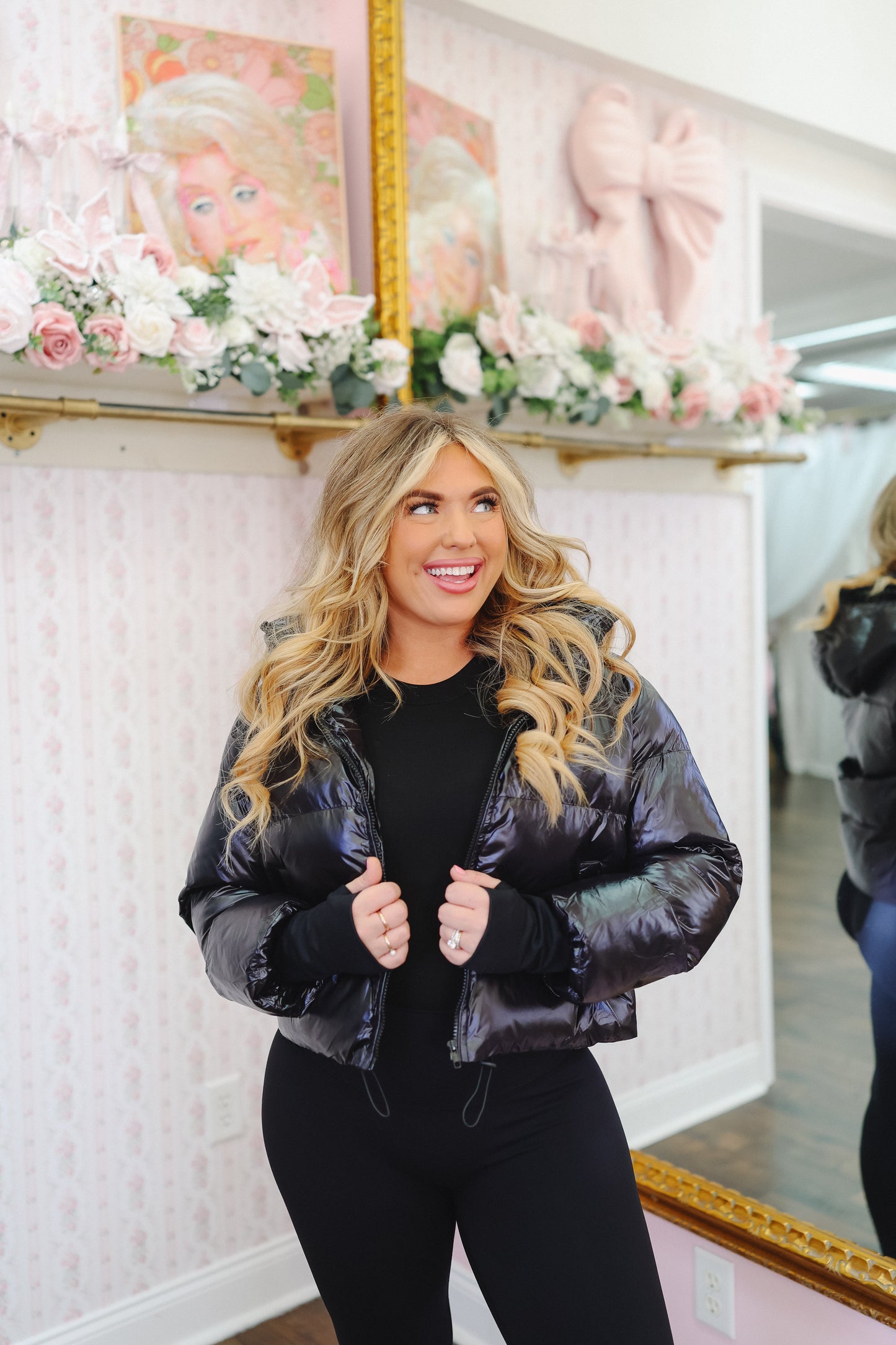 Cierra Hooded Puffer Jacket - Black