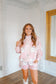 Mckinley Quilted Floral Patchwork Sweatshirt & Shorts Set - Pink