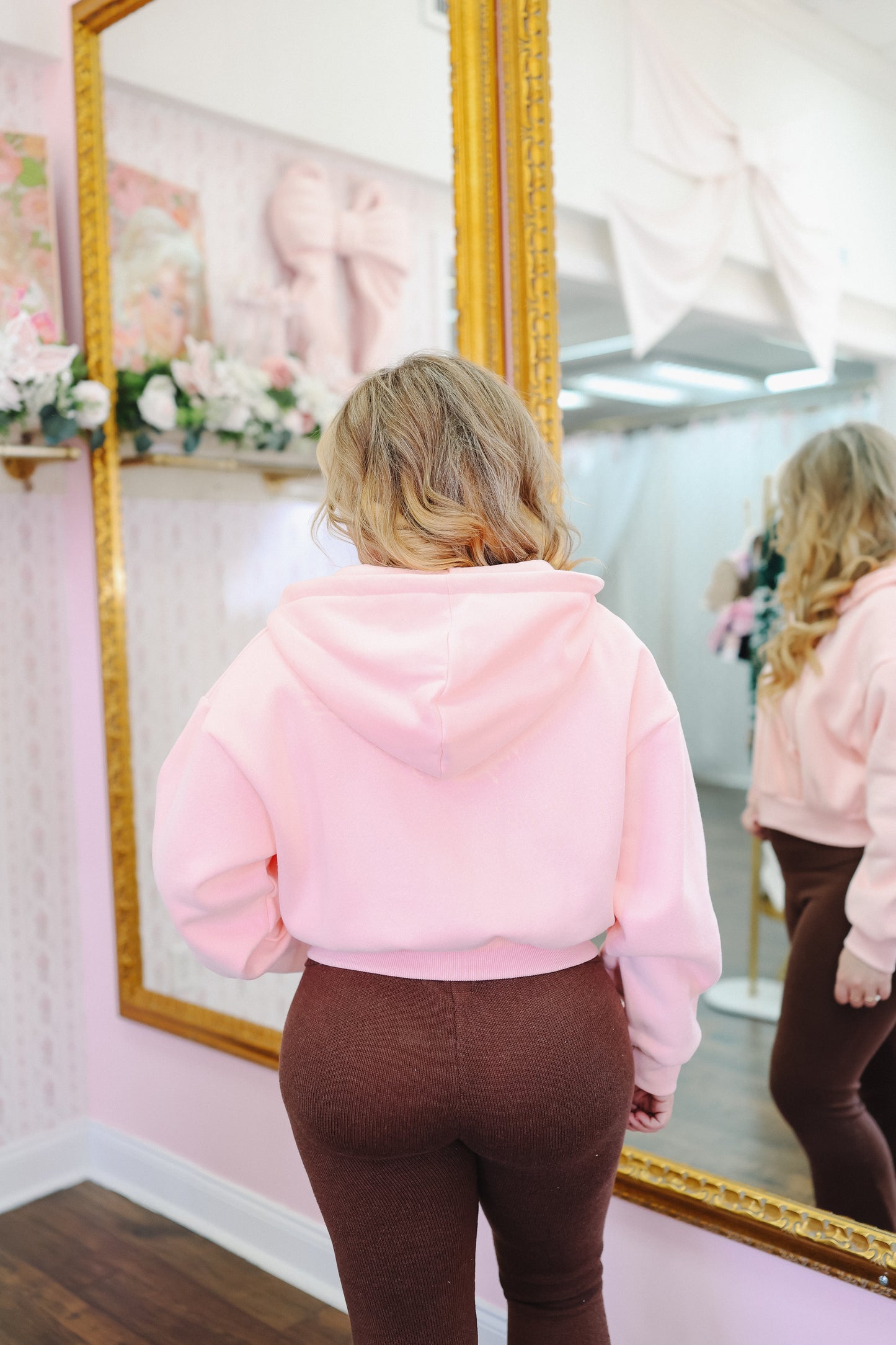 Lilly Zip-Up Hooded Jacket - Light Pink