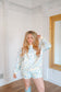 Darcie Patchwork Quilted Floral Lounge Set - Blue