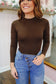 Gabby Mock Neck Bodysuit - Coffee