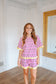 April Pink Petal Short Set - Pink