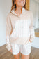 Nina Vintage Floral Quilted Short Set - Tan