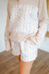 Nina Vintage Floral Quilted Short Set - Tan