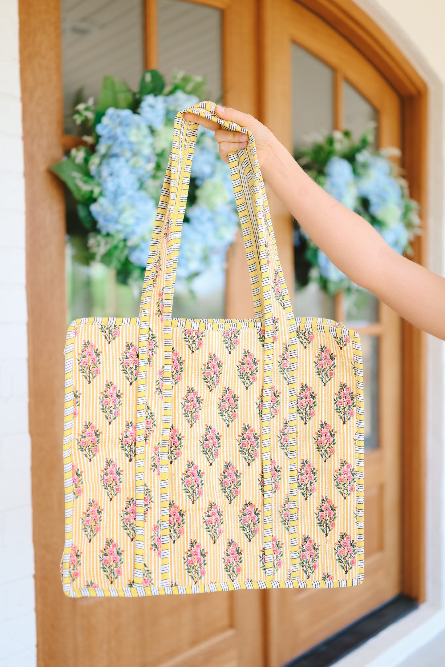 Wrenlee Floral Tote Bag - Yellow