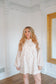 Eve Vintage Floral Bow Shirt Dress - Oatmeal