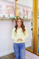 Brighton Ruffle Hem Knit Cardigan - Butter Yellow